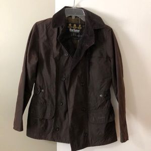 Barbour brown pea coat / jacket size 4